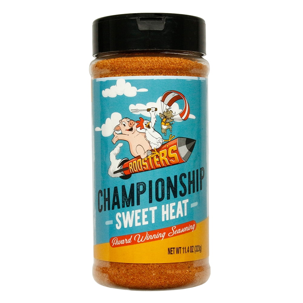 Rooster's BBQ Championship Sweet Heat Seasoning Pork Chicken Ribs Chops 11.4 Oz