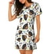 thumbnail image 2 of Easygdp Rottweiler Camisón de manga corta para mujer, informal, estampado, 2 of 6