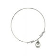 thumbnail image 2 of 8 inch Round Double Loop Bangle Bracelet w/ Holy Communion in Sterling Silver, 2 of 3