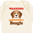 thumbnail image 4 of Inktastic Beagle Dog Protected by Boys or Girls Long Sleeve Baby Bodysuit, 4 of 5