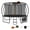 Black, variant on Jumpfly Trampoline 10FT for Kids and Adults with Basketball Hoop,Safety Enclosure Net, Anti-Rust,Black