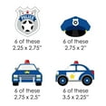 thumbnail image 2 of Big Dot of Happiness Calling All Units - Police - DIY Shaped Cop Birthday Party or Baby Shower Cut-Outs - 24 Count, 2 of 5