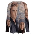thumbnail image 5 of The Twilight Saga Womens T Shirts V Neck Long Sleeve Tops Causal Loose Summer T-Shirts XL, 5 of 7