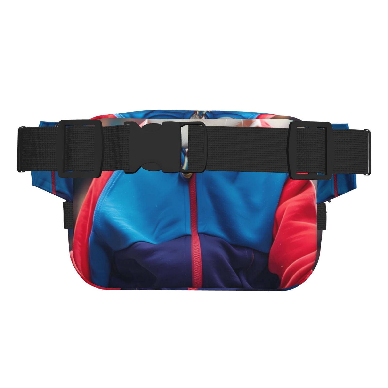 Picia Cool Cat In Sunglasses Print Square Double-Layer Waist Bag Mini Adjustable Waist Belt Bag Exercise Running Travel Hiking