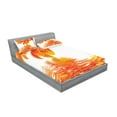 thumbnail image 2 of Ambesonne Flower Fitted Sheet & Pillow Sham Set, Sun Flower Reflection, Full, Orange, 2 of 2