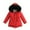 Red, variant on XEGLSBU 5T Girls Winter Coat Girl Winter Coats Heavyweight Hooded Jacket Kid Outwear Girls' Outerwear Jackets & Coats Red Size 10-11 Years