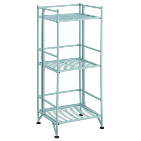 

Lachk Xtra Storage 3 Tier Folding Metal Shelf Sea Foam