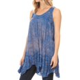 thumbnail image 3 of Sakkas Artemi Women's Casual Short Tie-dye Sleeveless Loose Tank Dress Cover-up - 19476-Navy - One Size, 3 of 5