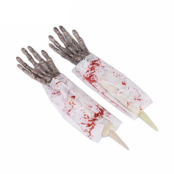 De Manos De Esqueleto De Halloween, Huesos De Miedo, Manos De Terror, Manos Sangrientas, Accesorios De Rendimiento Para Regalo De Fiesta 1 Par Yuarrent HA040296-02