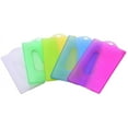 thumbnail image 1 of 20 piezas portatarjetas de plástico, funda para tarjeta de identificación, tarjeta de crédito, tarjeta de autobús, tarjetas de estudiante con insignia de empleado (Color aleatorio), 1 of 5