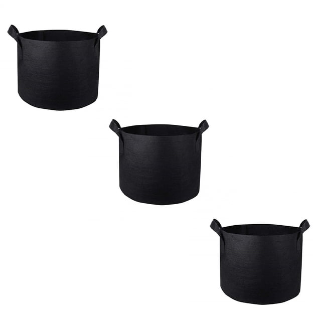 unbranded 3Ud Bolsas Para Plantas No Tejidas Negras Con Lento Y Material Stretch