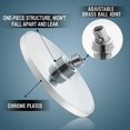 thumbnail image 4 of inch fixed shower head rain shower swivel ball joint fixed mount ABS chrome round, 4 of 5