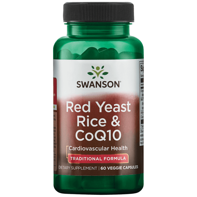 Swanson Red Yeast Rice & Coq10 Traditional Formula 60 Veggie Capsules