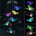 thumbnail image 1 of Fiudx Campana de Viento Solar, Luz Led Que Cambia de Color, Minicampanas con Iluminación de Cristal, Ahorro de Energía, Energía Solar, Decoración para Jardín, Patio, Mejora El Espacio Exterior, Diseñ, 1 of 4
