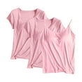 thumbnail image 3 of uublik Tank Top With Built In Bra for Women Pink Undershirt 3 Pack Fashion Casual Sleeveless Under Shirts, 3 of 3