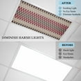 thumbnail image 3 of 1 Pack Brown Red Fluorescent Light Covers for Ceiling Lights Geometric Medieval Magnetic Ceiling Light Covers Overhead Light Filters for Office Classroom Home, 3 of 9