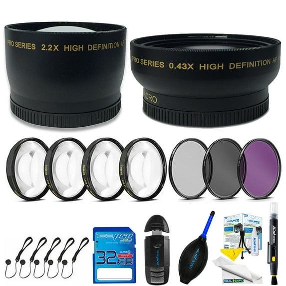 Expo Lens Kit for Panasonic 45-200mm f/4.0-5.6 Lumix G Vario MEGA OIS Zoom Micro Four Thirds Lens for Panasonic and Olympus Micro Four Thirds Cameras
