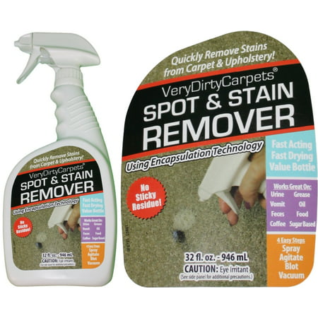 Carpet & Upholstery Cleaning Solution Spot & Stain Remover Spray 32 Oz Spot Removal. Best Concentrated Carpet Cleaners Product For Home Use Pet Stains & Very Dirty (Best Carpet Cleaning Service For Pet Stains)