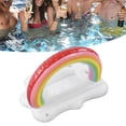 thumbnail image 6 of M Buder Inflatable Rainbow Cloud Drink Holder Floating Beverage Salad Fruit Serving Bar For Pool Parties Summer Beach Leisure Water Fun Decorations Large Capacity PVC Pool Cooler 37.4 In / 95 Cm, 6 of 9