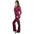 thumbnail image 5 of ToBeInStyle Women's Velour Tracksuit Zip-Up Hooded Jacket and Matching Pants, 5 of 8