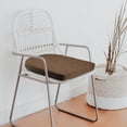 thumbnail image 4 of Susuzi Dining Chair U Cushion, Linen Memory Foam Seat Pads with Ties and Non-Slip Base, Removable Washable Zipper Cover, 17" x 17" x 2",Brown, 4 of 7