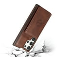 thumbnail image 6 of Card Slots Wallet Back Case for Samsung Galaxy S24 Ultra,Dteck Magnetic Leather Case Built-in 3 Cards Holder Pocket Case Kickstand Shockproof Cover,Brown, 6 of 6
