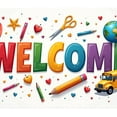 thumbnail image 4 of Welcome Backdrop Banner Vibrant Sunburst Design Perfect for Party Showers Office Decor Photography Background Celebration Event Decorations Cloud Elements, 4 of 4