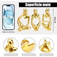 thumbnail image 2 of Thinker Statue 3PCS, Sculpture Decorative Figures, Thinker Statue, Sculpture Abstract Art, Aesthetic Ornaments for Home, Resin Statue for Decoration Room, Bathroom, Office, Desk-Gold, 2 of 8