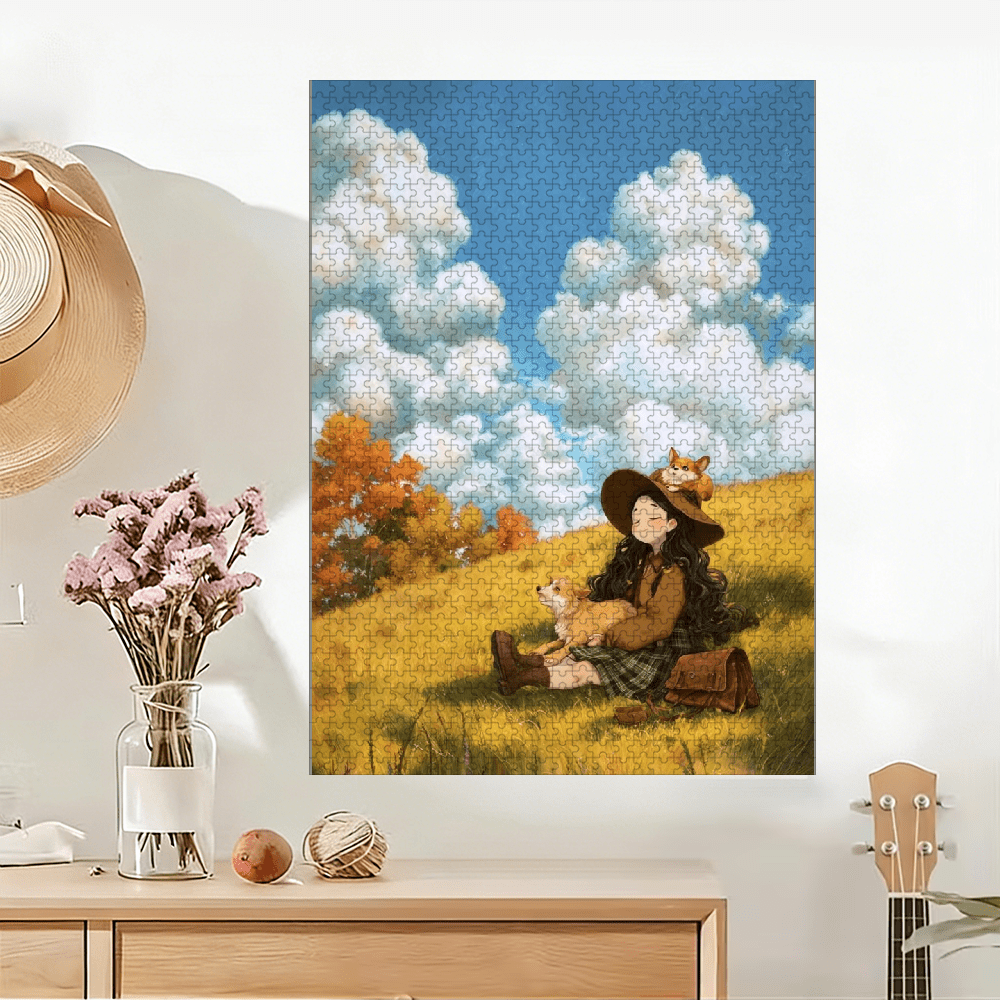 A Box of (1000pcs) Adult Puzzles, Character Landscape Theme, High Difficulty, Suitable for Adults, Family Entertainment.29.4*19.6 in