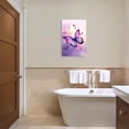 thumbnail image 4 of ZHONGYUTONG Butterfly Canvas Wall Art Pink with Purple Butterfly Pictures Wall Decor Watercolor Painting for Girl Bedroom Decor Framed (28.00" x 42.00"), 4 of 5