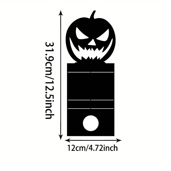 Gothic Halloween Pumpkin Candle Holder, Classic Black Candlestick, Spooky Haunted House Centerpiece Home Decor