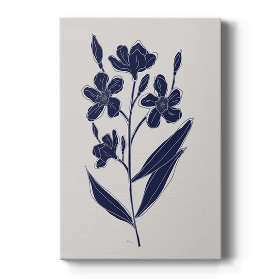 Indigo Botanical Study I Premium Gallery Wrapped Canvas - Ready to Hang