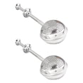 thumbnail image 1 of DEELLEEO 2pcs Tea Infuser Stainless Steel Tea Ball Single Cup Long Handle Tea Infuser Strainer for Loose Leaf Tea (Silver), 1 of 8