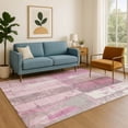 thumbnail image 7 of Addison Rugs Mayfield Premium Machine Washable Transitional Geometric Pink Rectangle Rug, 8' x 10', 7 of 7