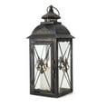 thumbnail image 5 of Vintage Outdoor Candle Lantern, Metal Candle Holder with Tempered Glass (Black), 5 of 8