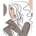 thumbnail image 2 of Mosher, Deidre 26x31 Black Ornate Wood Framed with Double Matting Museum Art Print Titled - Woman With Long Hair, 2 of 4