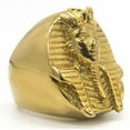 thumbnail image 3 of US Gold Plated Mens Egyptian Pharaoh Pyramid Ring Stainless Steel Size 7-11, 3 of 10
