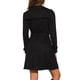 thumbnail image 3 of Abrigo de ante sintético INSPIRE CHIC para mujer, chaqueta larga con cinturón y cremallera, diseño a la moda XL negro, 3 of 6