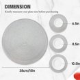 thumbnail image 4 of Xmushyra Round Placemats Set of 6, 15 inch Braided Table Mats, Heat Resistant Washable Place Mats for Dining Table, Kitchen and Outdoor Dining, Light Gray, 4 of 6