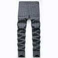 thumbnail image 4 of IROINNID Mens SweatPants Stripes able d Plaid Trousers High Elastic Large Size Slim Formal Trousers Cotton Trousers Full Length Pants Rigid Waist Skinny Pants, 4 of 6