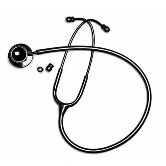 GF Health Products 500BK Panascope Deluxe Dual Head Stethoscope, Midnight Black