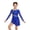 Blue, variant on Girls Lyrical Ballet Dance Dress Shiny Rhinestones Backless Figure Skating Dress with Built-in Briefs Burgundy 6
