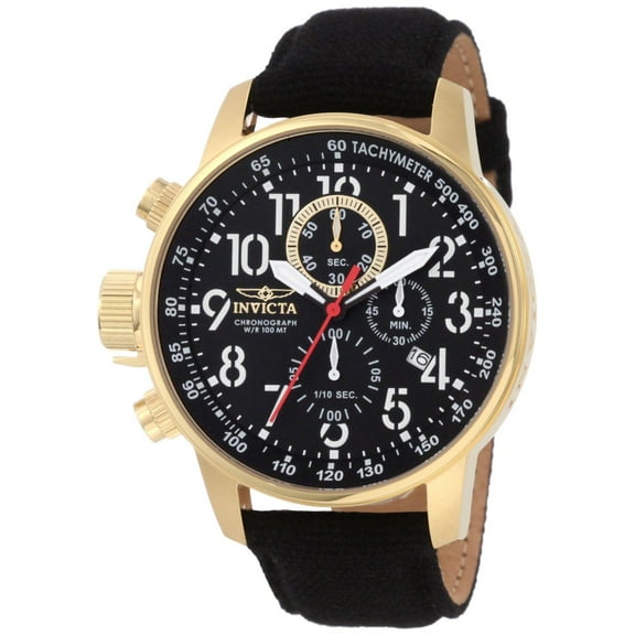Invicta Men's I-Force Chronograph 46mm Black Dial Canvas Band Watch 1515