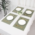 thumbnail image 7 of REGALWOVEN Placemats Set of 6 Placemats for Kitchen Dining Table Decor Washable Table Placemats Wipeable Table Mat Green 18*12Inch, 7 of 7