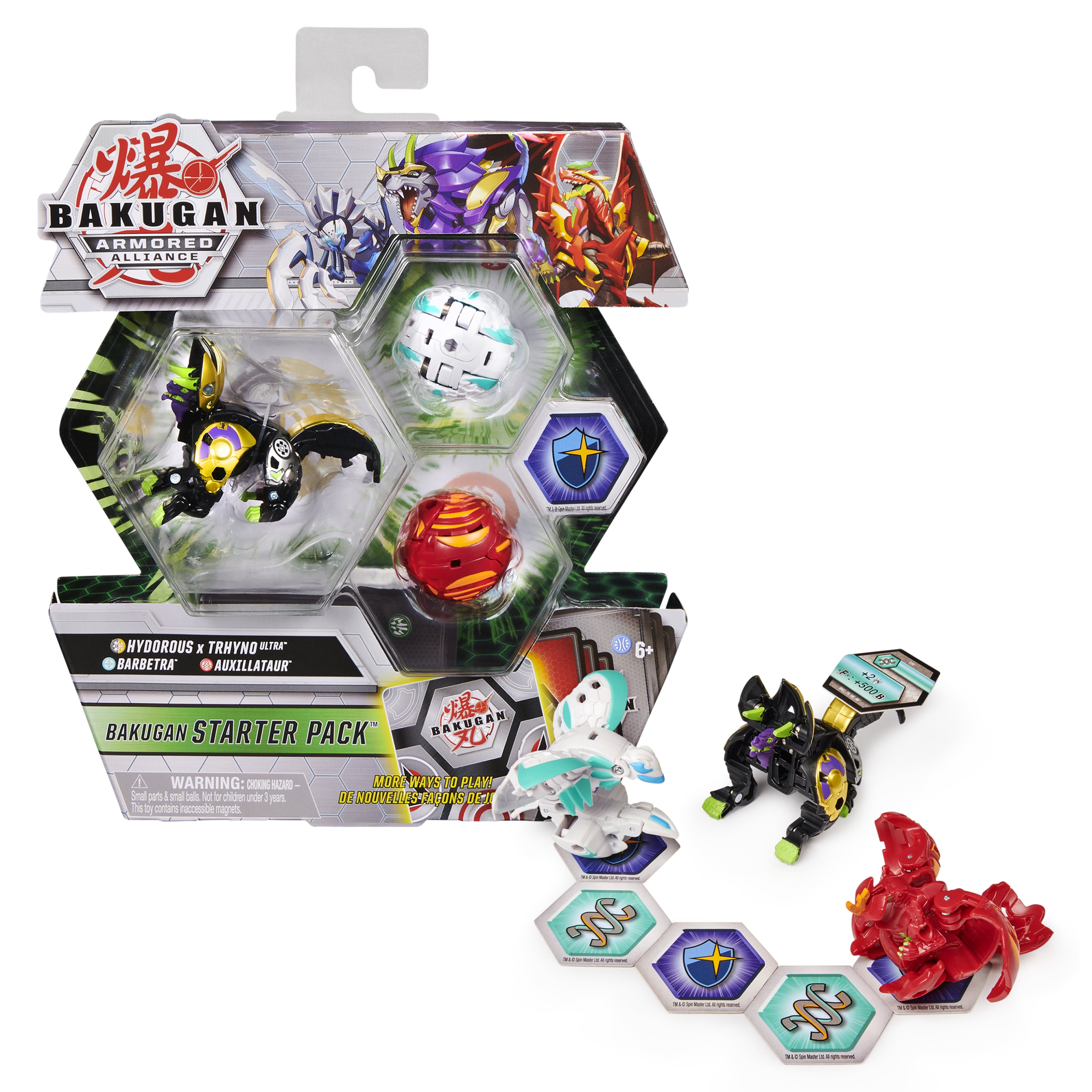 Bakugan Starter Pack 3 Pack Fused Hydorous X Thryno Ultra Armored Alliance Collectible Action Figures Walmart Com