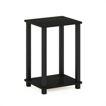 Furinno Simplistic Compact Bedside Table, Nightstand, Black Espresso/Black