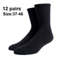 thumbnail image 3 of 12 pares de calcetines de algodón suaves y transpirables para hombre y mujer, calcetines hasta la pantorrilla, calcetines casuales., 3 of 5
