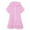Pink, variant on ANINEO Girls Swim Cover Up Kids Swimsuit Coverup Terry Zip-Up Beach Bathing Suit Wraps
