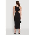 thumbnail image 4 of Womens Rib Knit Side Cut Out Maxi Dress, 4 of 4