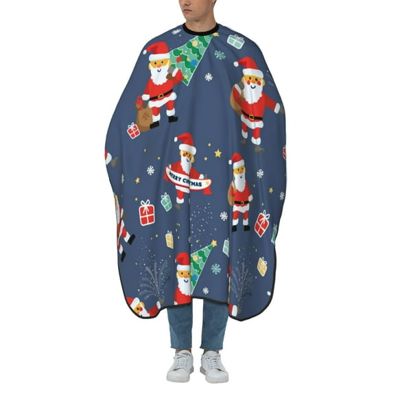 ZICANCN Hair Cutting Cape for Adults, Red Santa Gift Cape Salon Barber Cape for Hair Stylist Shampoo Capes Waterproof, 55x66 Inches